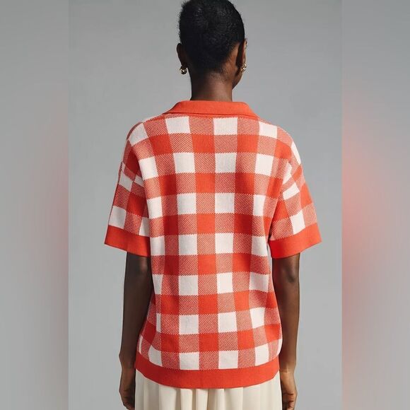 Anthropologie KULE The Brie Knit Sweater Polo Shirt NWT - Picture 2 of 13